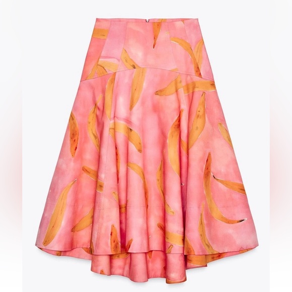 ZARA PRINTED MIDI SKIRT - Picture 15 of 15